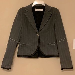 Andrea Rosati Gray Jacket with Black Trim, size: M (TG 44)